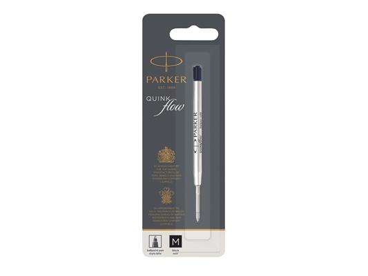 Parker Quinkflow ricarica per penna a sfera, punta media - Nero