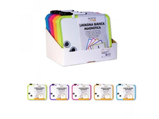 Espositore lavagne magnetiche bianche 21x28cm. 
