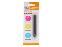 Refill universali penna gel cancellabile 3 pz. - Nero