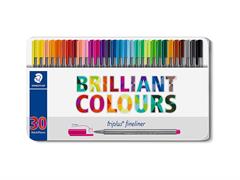 Triplus-Fineliner 30 colori scatola in metallo