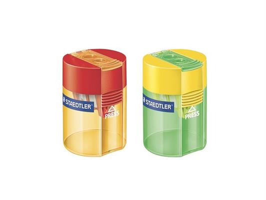 Temperamatite 2 Fori con Serbatoio Colorati 