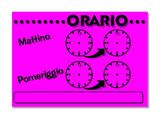 Cartello Orario Fluo 20x14 25pz.