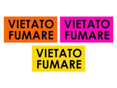 Cartello vietato fumare fluo 10pz.