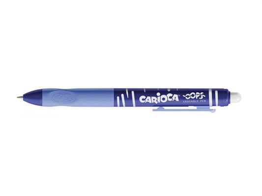 Penna Cancellina Carioca Oops a Scatto - Blu - Penne e refill cancellabili  - Lagicart