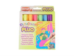 Tempera solida textil pocket fluo 6 pz.
