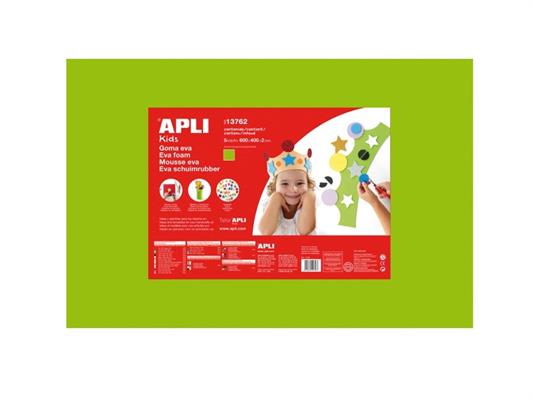 Gomma Eva 40x60 5 fogli - Verde chiaro