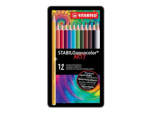Pastelli aquacolor 12pz. scatola metallo