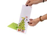 Busta e biglietto Natale a scorrimento