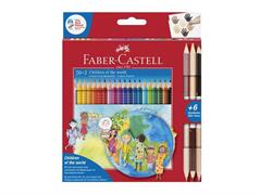 Pastelli colorati grip children of the world 20+3pz.