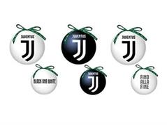 Set 3 palline Natale lucide Juventus