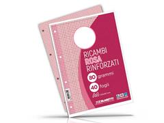 Ricambio A4 rinforzato 40 fogli 1R - Rosa