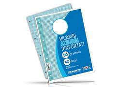 Ricambio A4 rinforzato 40 fogli 1R - Azzurro