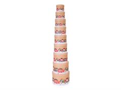 Set scatole tonde Xmas train 9pz.