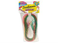 Scoubidou mania 40 fili 80cm. 6 colori glitter