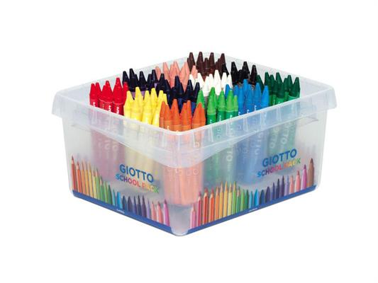 School pack 144 pastelli cera Giotto