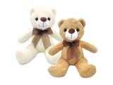 Orso con fiocco 30cm. 2 colori assortiti
