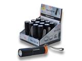 Espositore torcia in alluminio nero led 1w 12pz.