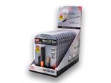 Espositore torcia in alluminio nero led slim 12pz.