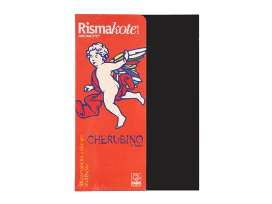 Carta A4 Cherubino 250gr. 25 fogli - Nero lucido