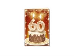 Biglietto 60 anni happy birthday palloncini