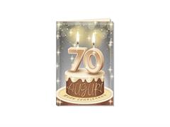 Biglietto 70 anni happy birthday palloncini