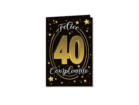 Biglietto numero 40 stelle e cerchi