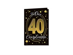 Biglietto numero 40 stelle e cerchi
