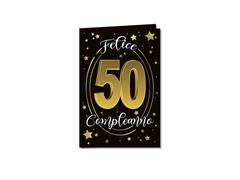 Biglietto numero 50 stelle e cerchi