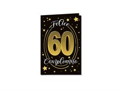 Biglietto numero 60 stelle e cerchi
