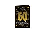 Biglietto numero 60 stelle e cerchi