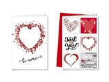 Biglietto love cards glitter rosso