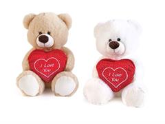Orsetto con cuore + tasca I love you 25cm.