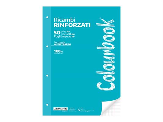 Ricambi rinforzati A4 50 fogli 90 g. - 4F 