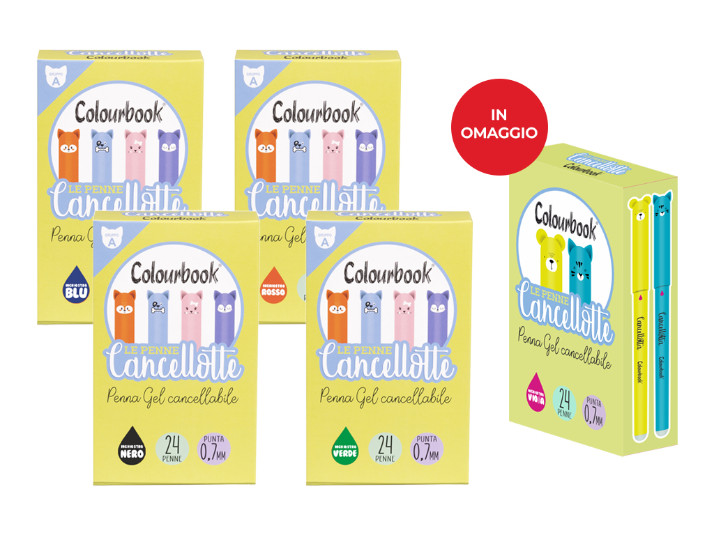 Penne Gel Cancellabili Colourbook Cancellotte