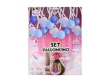 Set palloncini bianco e azzurro 60pz.