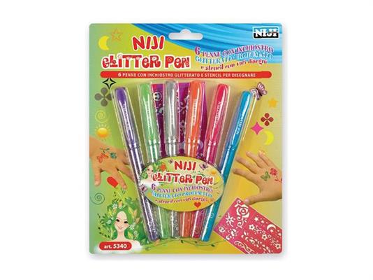 Penna glitter gel tattoo 6pz.
