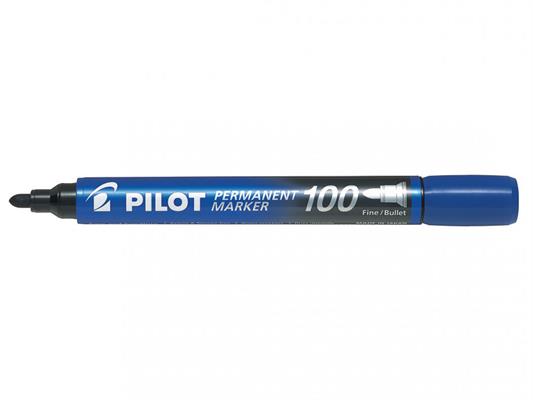 Permanent Marker 100 Punta tonda fine - Blu 