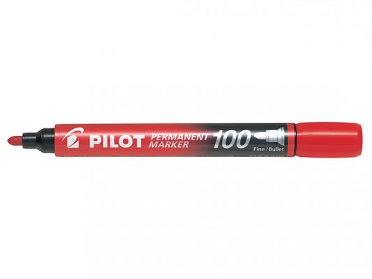 Permanent Marker 100 Punta tonda fine - Rosso