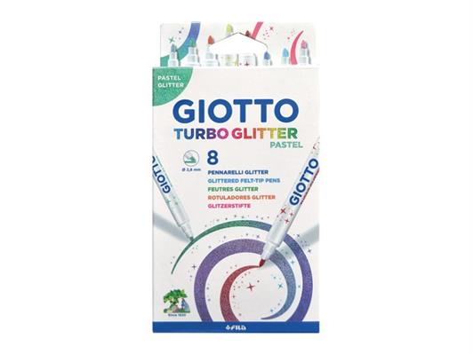 Pennarelli Turbo glitter pastel 8 colori