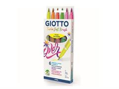 Pennarelli Turbo soft brush fluo 6pz.