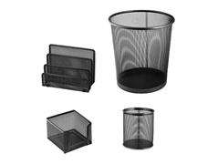 Set scrivania rete 4pz. - Nero