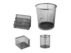 Set scrivania rete 4pz. - Silver