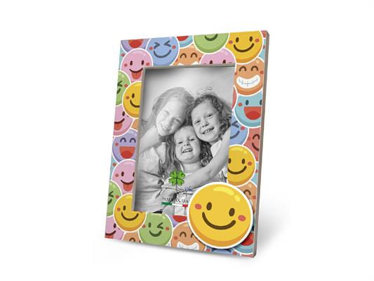 Portafoto legno bianco smile 13x18