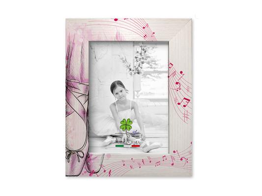 Portafoto legno stampa ballerina 13x18