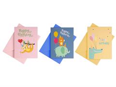 Busta+biglietto 12,5x9 compleanno baby 36pz
