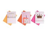 Busta + biglietto 12,5x9 compleanno fluo 36pz.