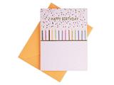 Busta + biglietto 12,5x9 compleanno fluo 36pz.