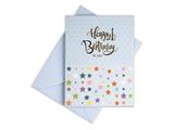 Busta+biglietto 12,5x9 compleanno star 36pz.