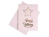 Busta+biglietto 12,5x9 compleanno star 36pz.