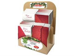 Biglietto kozo Natale semplice 48pz. assortiti
